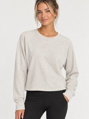 Express Women's Cream Crewneck Pullover